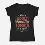 I Am An Adult And Tomato Is A Fruit-Womens-V-Neck-Tee-koalastudio