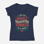 I Am An Adult And Tomato Is A Fruit-Womens-V-Neck-Tee-koalastudio