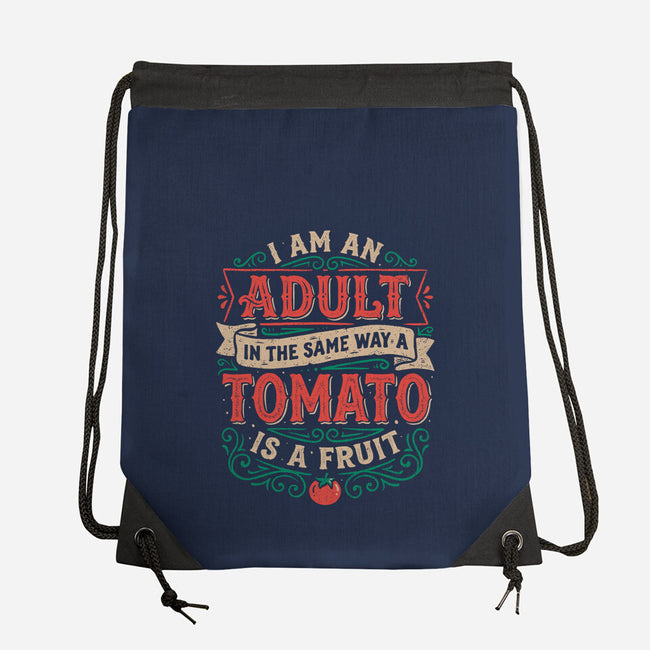 I Am An Adult And Tomato Is A Fruit-None-Drawstring-Bag-koalastudio