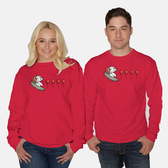 Red Balloons-Unisex-Crew Neck-Sweatshirt-nickzzarto