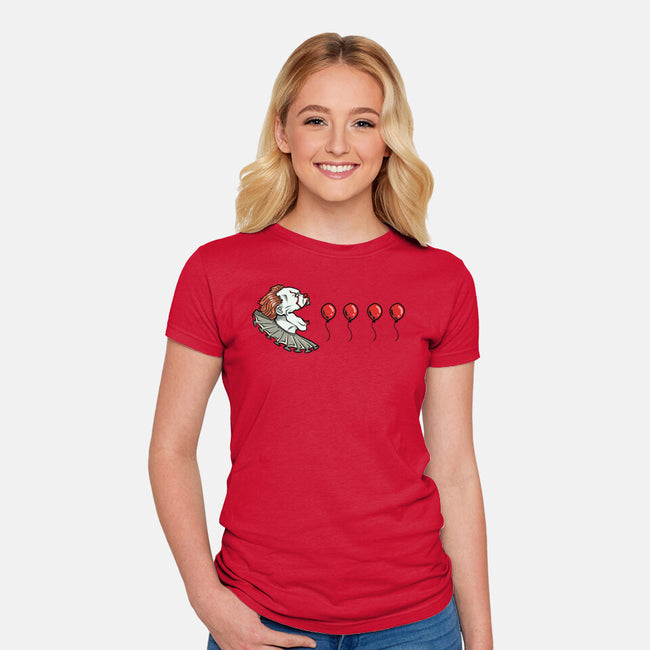 Red Balloons-Womens-Fitted-Tee-nickzzarto