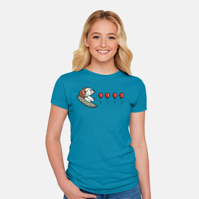 Red Balloons-Womens-Fitted-Tee-nickzzarto