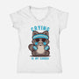 Crying Is My Cardio-Womens-V-Neck-Tee-TechraNova