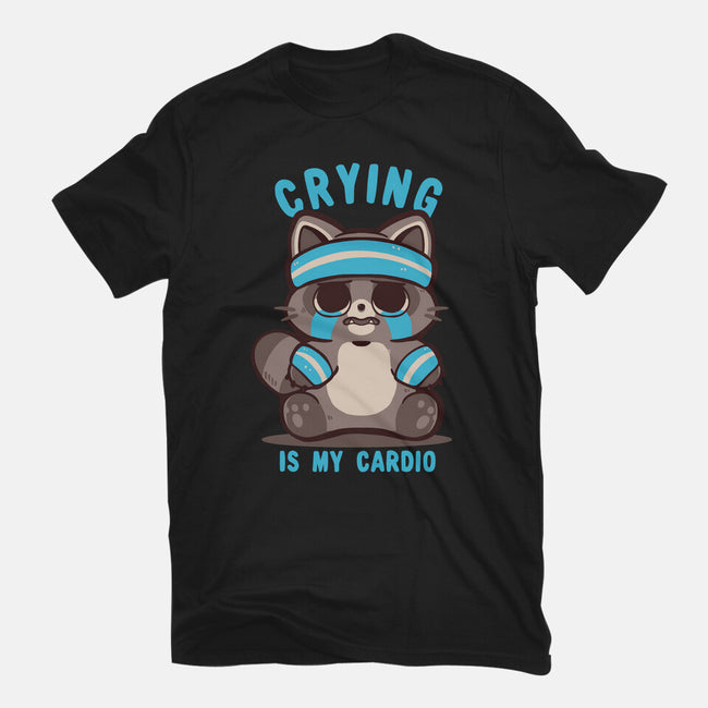 Crying Is My Cardio-Womens-Basic-Tee-TechraNova