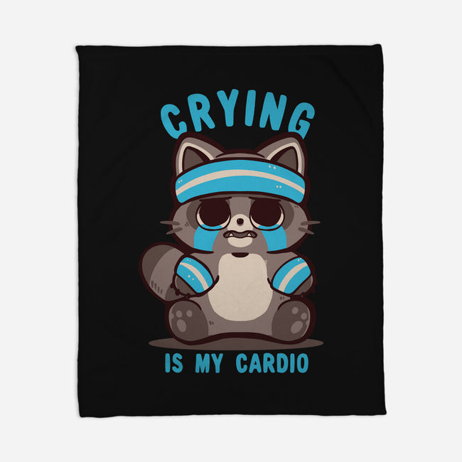 Crying Is My Cardio-None-Fleece-Blanket-TechraNova