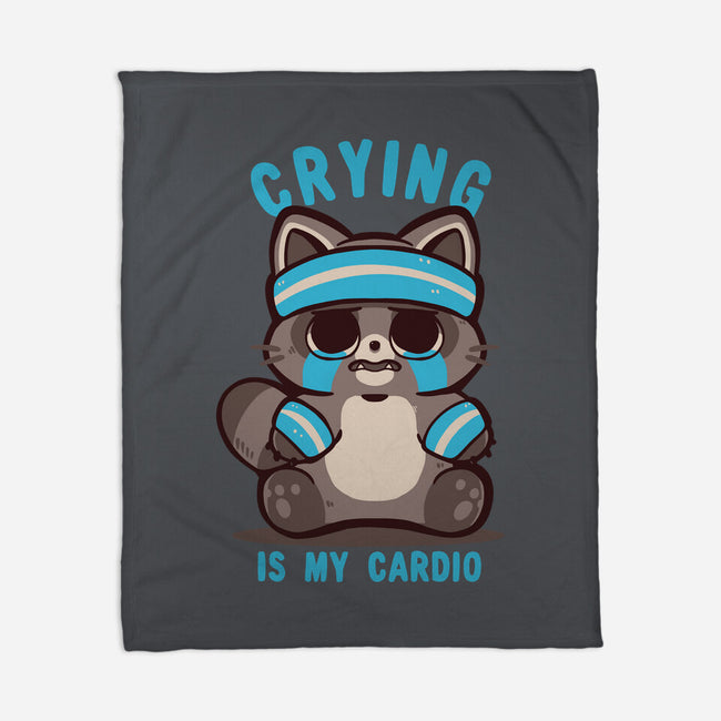 Crying Is My Cardio-None-Fleece-Blanket-TechraNova