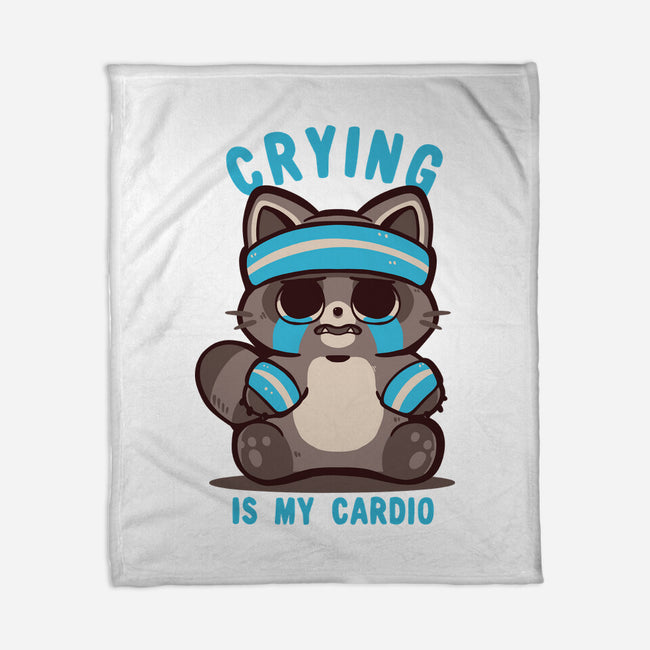 Crying Is My Cardio-None-Fleece-Blanket-TechraNova