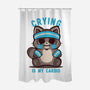 Crying Is My Cardio-None-Polyester-Shower Curtain-TechraNova