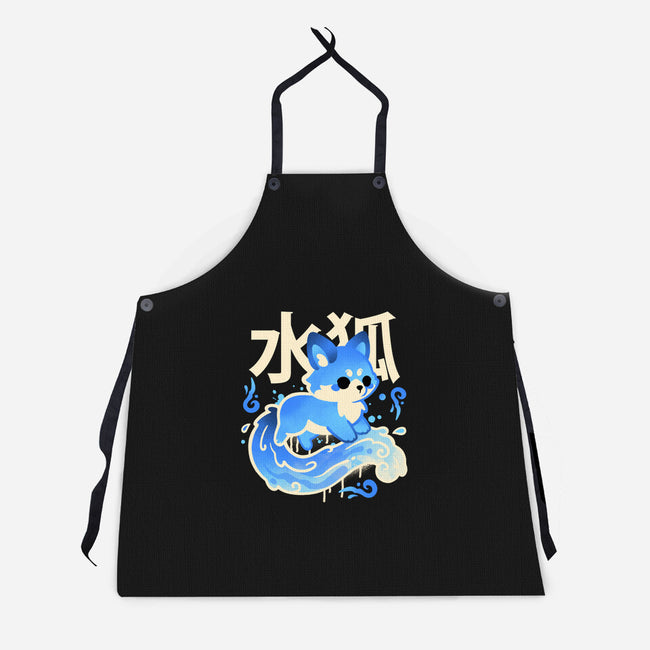 Water Kitsune-Unisex-Kitchen-Apron-NemiMakeit
