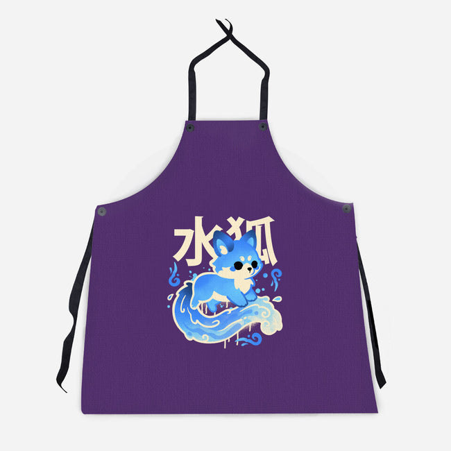 Water Kitsune-Unisex-Kitchen-Apron-NemiMakeit
