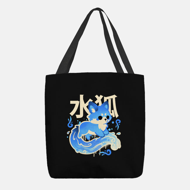 Water Kitsune-None-Basic Tote-Bag-NemiMakeit