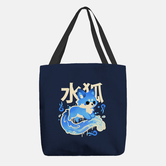 Water Kitsune-None-Basic Tote-Bag-NemiMakeit