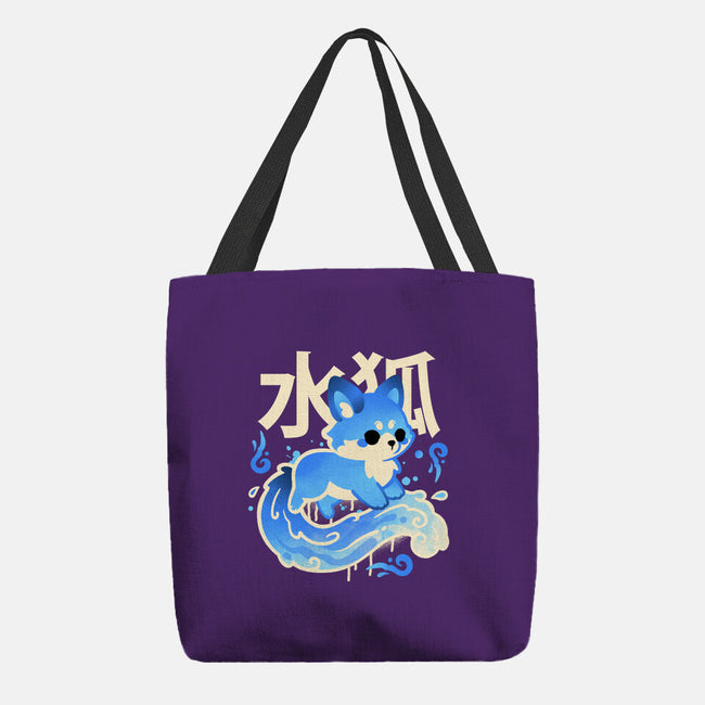 Water Kitsune-None-Basic Tote-Bag-NemiMakeit