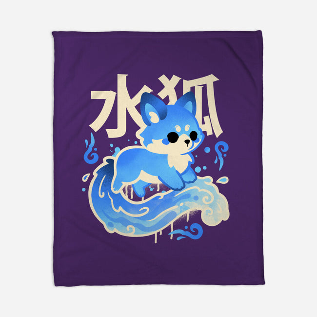 Water Kitsune-None-Fleece-Blanket-NemiMakeit
