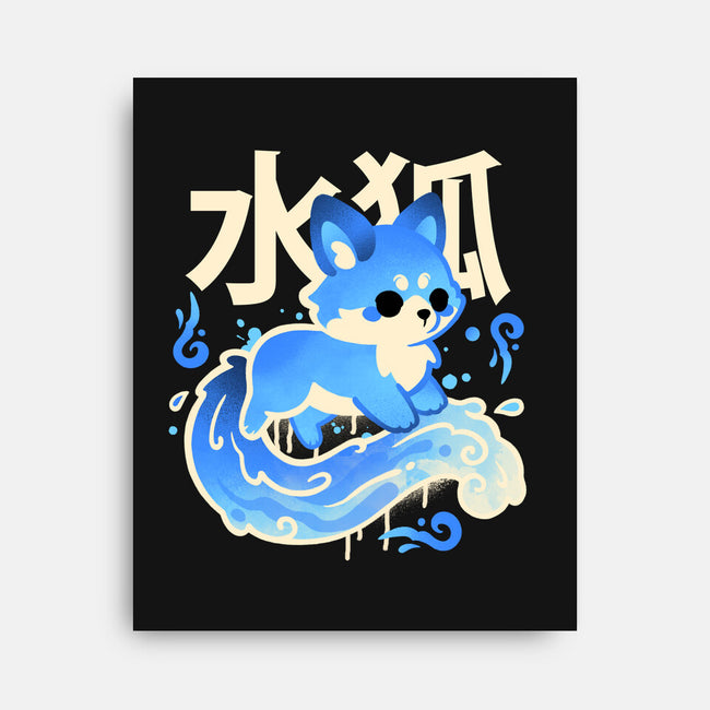 Water Kitsune-None-Stretched-Canvas-NemiMakeit