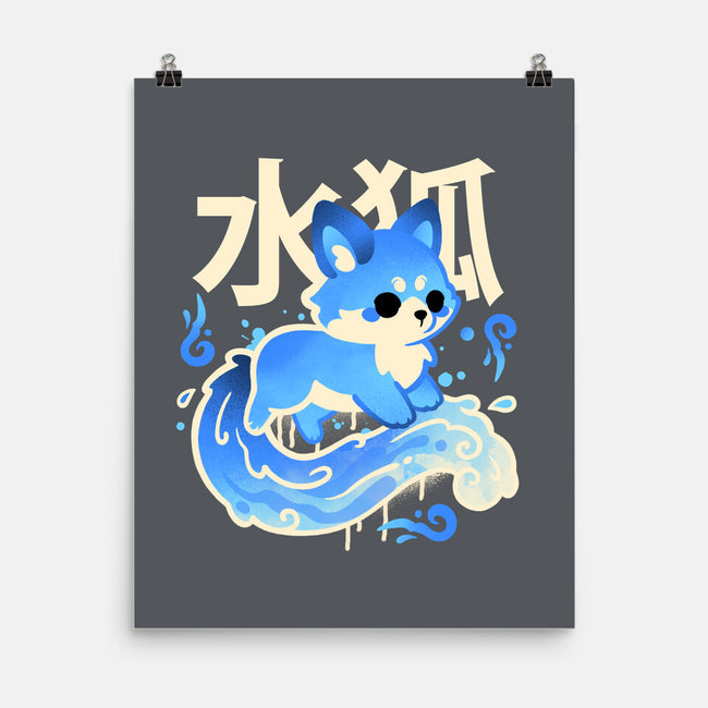 Water Kitsune-None-Matte-Poster-NemiMakeit