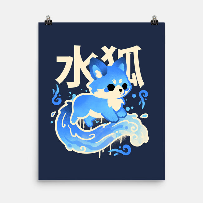 Water Kitsune-None-Matte-Poster-NemiMakeit