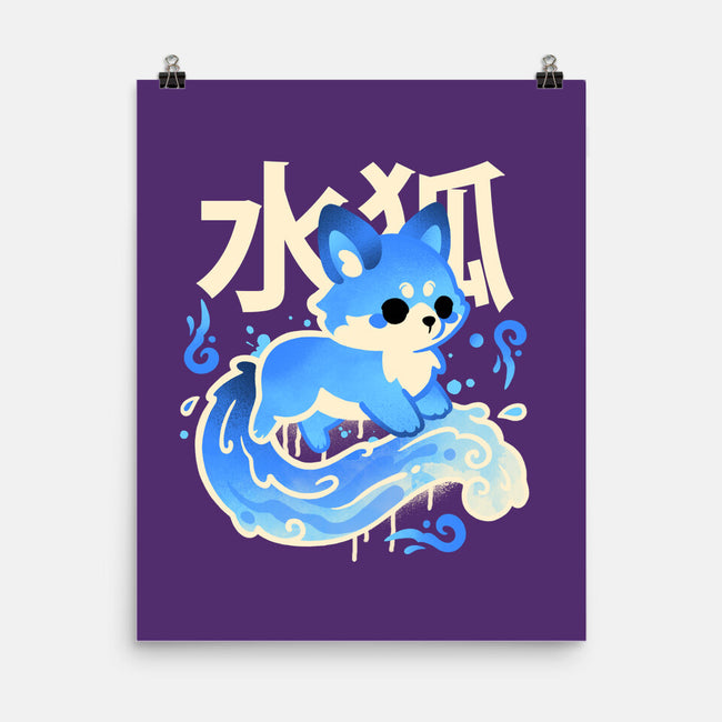 Water Kitsune-None-Matte-Poster-NemiMakeit