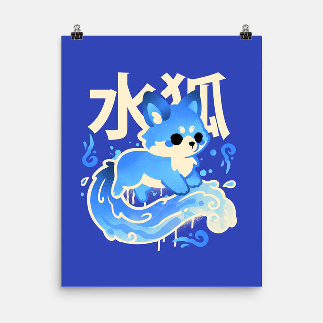 Water Kitsune-None-Matte-Poster-NemiMakeit