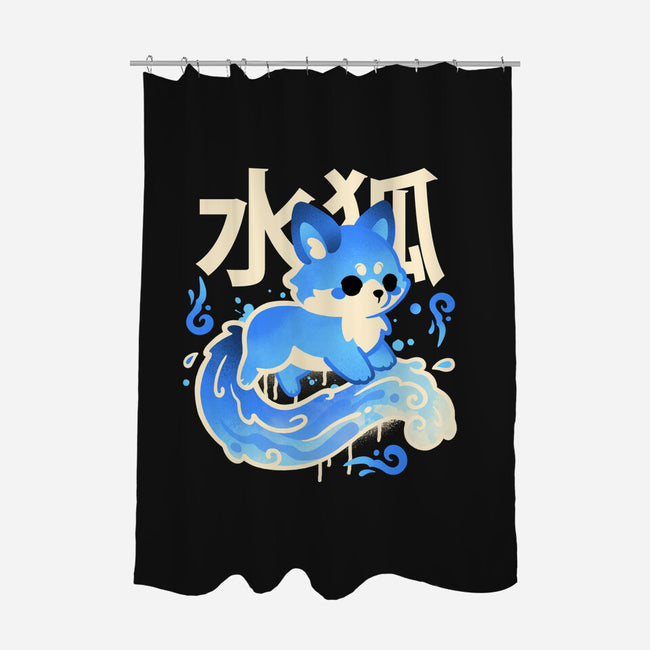 Water Kitsune-None-Polyester-Shower Curtain-NemiMakeit