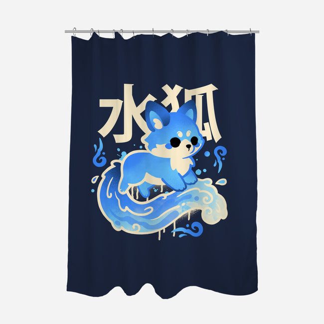 Water Kitsune-None-Polyester-Shower Curtain-NemiMakeit