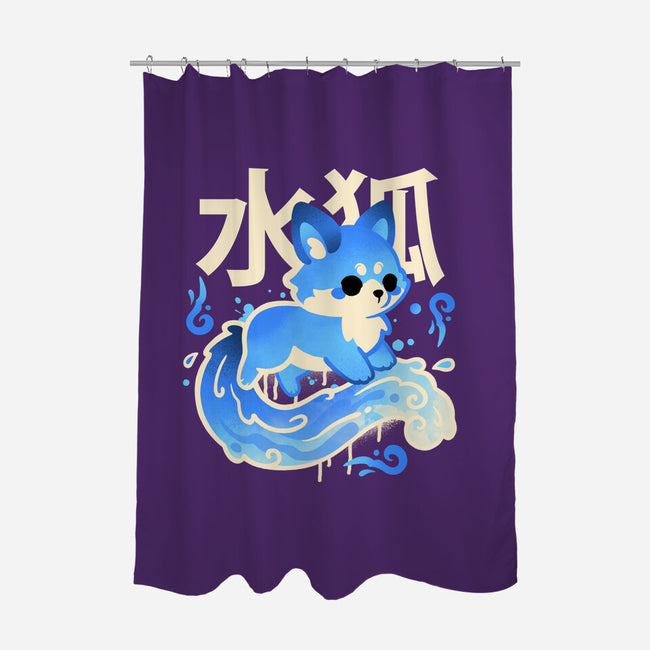 Water Kitsune-None-Polyester-Shower Curtain-NemiMakeit