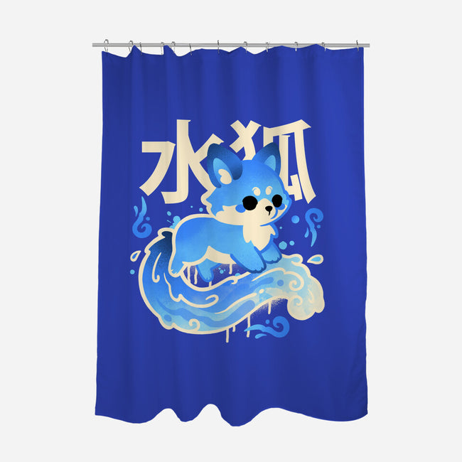 Water Kitsune-None-Polyester-Shower Curtain-NemiMakeit