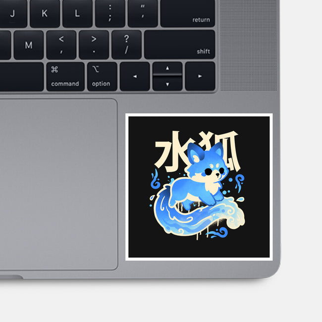 Water Kitsune-None-Glossy-Sticker-NemiMakeit