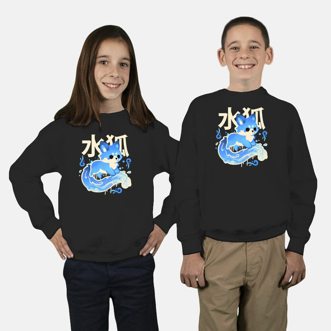 Water Kitsune-Youth-Crew Neck-Sweatshirt-NemiMakeit