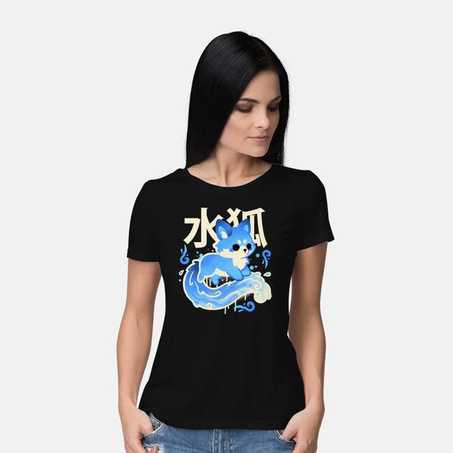 Water Kitsune-Womens-Basic-Tee-NemiMakeit