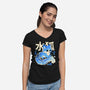 Water Kitsune-Womens-V-Neck-Tee-NemiMakeit