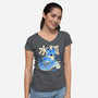 Water Kitsune-Womens-V-Neck-Tee-NemiMakeit