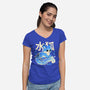 Water Kitsune-Womens-V-Neck-Tee-NemiMakeit