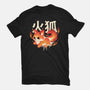 Fire Kitsune-Womens-Fitted-Tee-NemiMakeit