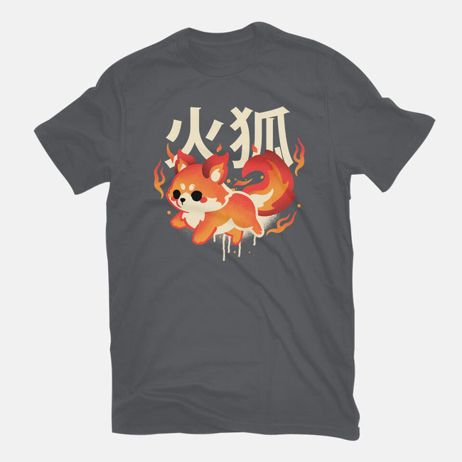 Fire Kitsune-Unisex-Basic-Tee-NemiMakeit