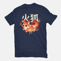 Fire Kitsune-Womens-Fitted-Tee-NemiMakeit