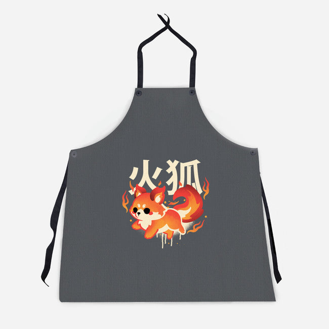 Fire Kitsune-Unisex-Kitchen-Apron-NemiMakeit