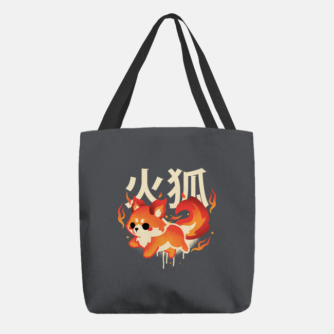 Fire Kitsune-None-Basic Tote-Bag-NemiMakeit