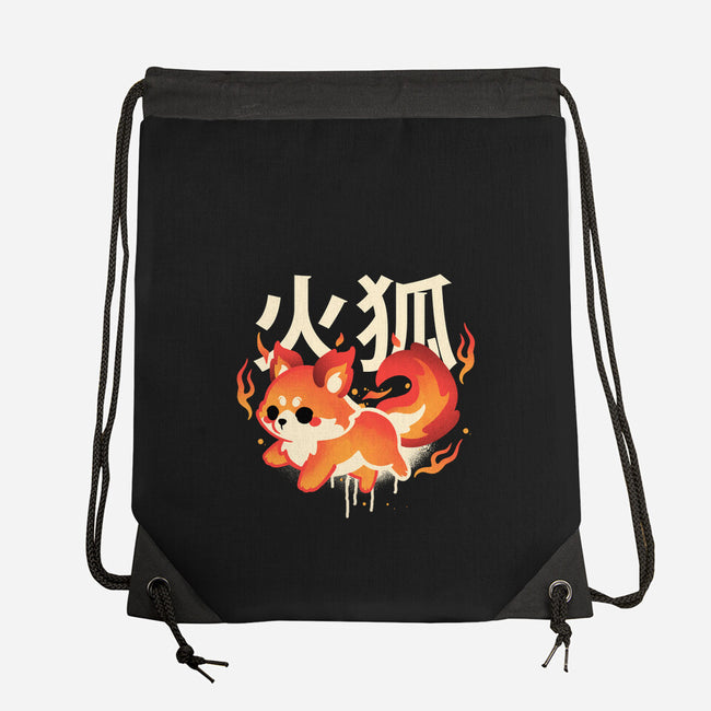 Fire Kitsune-None-Drawstring-Bag-NemiMakeit