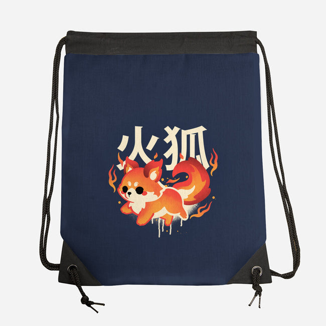 Fire Kitsune-None-Drawstring-Bag-NemiMakeit