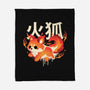 Fire Kitsune-None-Fleece-Blanket-NemiMakeit