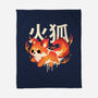 Fire Kitsune-None-Fleece-Blanket-NemiMakeit