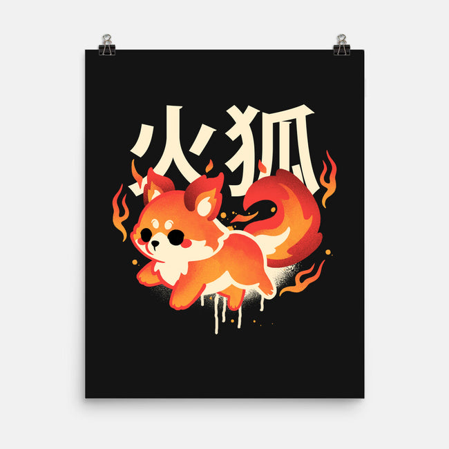 Fire Kitsune-None-Matte-Poster-NemiMakeit