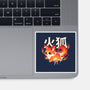 Fire Kitsune-None-Glossy-Sticker-NemiMakeit