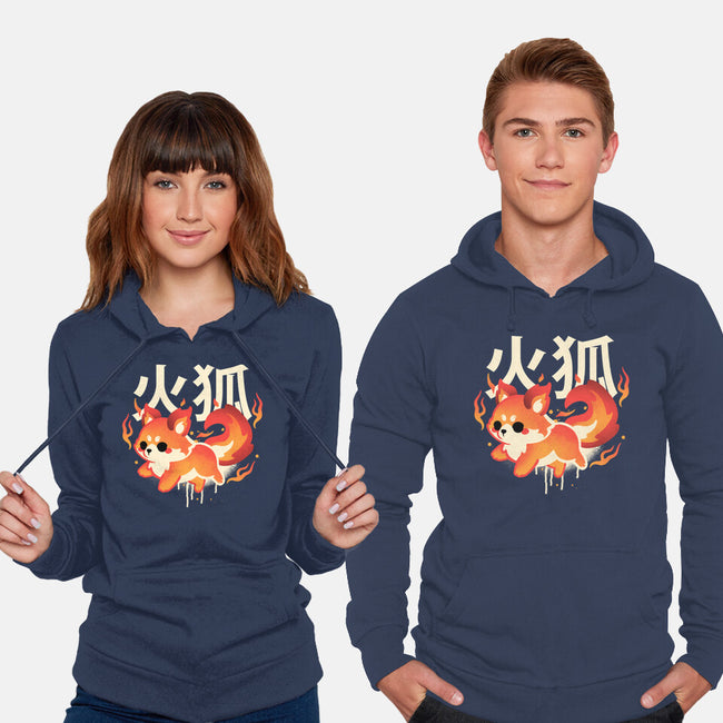 Fire Kitsune-Unisex-Pullover-Sweatshirt-NemiMakeit