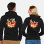 Fire Kitsune-Unisex-Zip-Up-Sweatshirt-NemiMakeit
