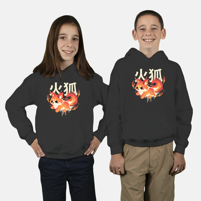 Fire Kitsune-Youth-Pullover-Sweatshirt-NemiMakeit