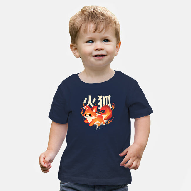 Fire Kitsune-Baby-Basic-Tee-NemiMakeit