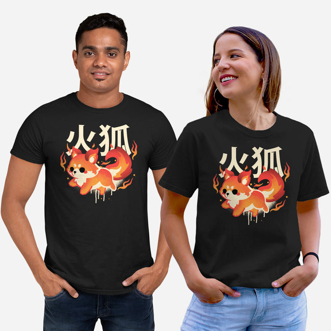 Fire Kitsune-Unisex-Basic-Tee-NemiMakeit