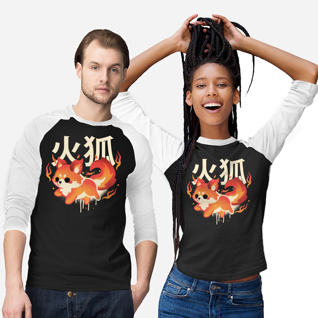 Fire Kitsune-Unisex-Baseball-Tee-NemiMakeit